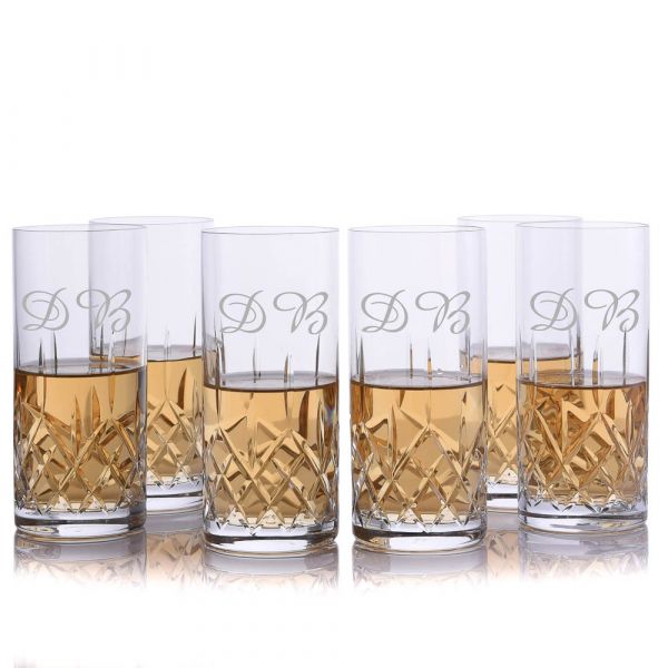 CUKBLESS Drinking Glasses Set of 6, Crystal Highball Water  Glasses, Glass Cups for Water, Juice, Beverage, Mojito, Mixed Drinks,  Cocktail Glass Set-15 Oz: Highball Glasses