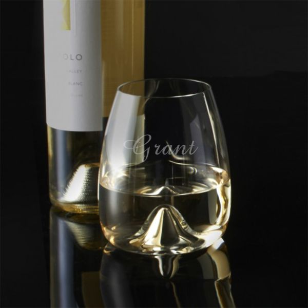 Logo Waterford Stemless Wine Glass, Pair